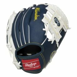 Budget 💯 Baseball Gloves Kids Rawlings Milwaukee Brewers MLB Logo Tee Ball Glove 🧨