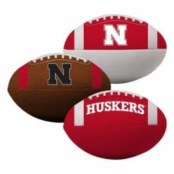 Discount 😀 College Golf & Sports Equipment Rawlings Nebraska Cornhuskers 3rd Down 4" Football Set 🤩