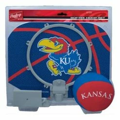 New ✨ College Golf & Sports Equipment Rawlings Kansas Jayhawks Slam Dunk Hoop Set 👍