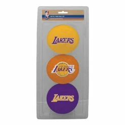 Brand new 💯 NBA Golf & Sports Equipment Rawlings Los Angeles Lakers 3pc 🏀 Basketball Set 🛒