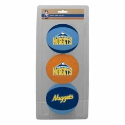 Outlet ✔️ NBA Golf & Sports Equipment Rawlings Denver Nuggets 3 Piece 🏀 Basketball Set ⭐