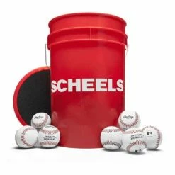 Best Pirce ❤️ Scheels Rawlings 6 Gallon Bucket Of 24 12U ⚾ Baseballs 😍