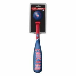 Hot Sale 🔥 MLB Golf & Sports Equipment Rawlings Chicago Cubs Mini Bat & Ball Set ❤️