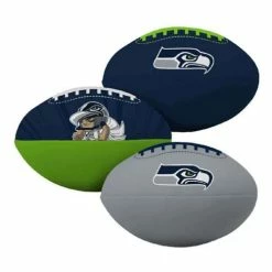 Wholesale ❤️ NFL Golf & Sports Equipment Rawlings Seattle Seahawks 3rd Down 4" Football Set ✔️