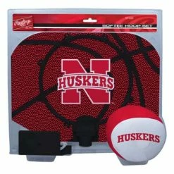 Buy 🔔 College Golf & Sports Equipment Rawlings Nebraska Cornhuskers Slam Dunk Hoop Set 💯