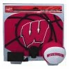 Cheapest 🔔 College Golf & Sports Equipment Rawlings Wisconsin Badgers Slam Dunk Hoop Set 🛒